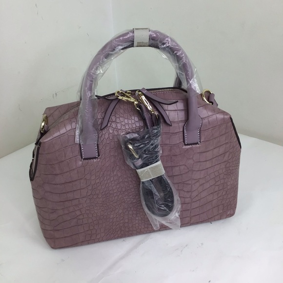 ADRIENNE VITTADINI | Croco Satchel Lilac - Picture 3 of 15
